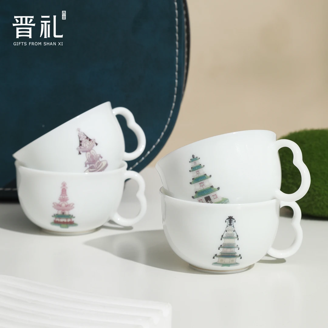 晋礼山西文创五台山景点圣境茶具套装茶道礼盒中秋送礼礼盒装