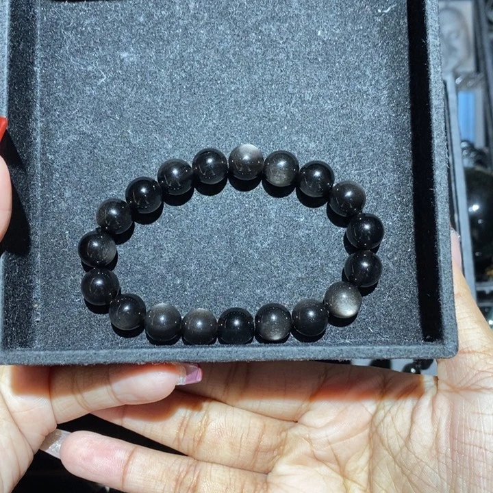 黑曜岩手链未镶嵌走***去