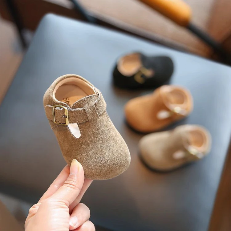宝宝学步鞋勃肯鞋春季防滑时尚小童鞋子女童婴儿软底复古幼儿皮鞋