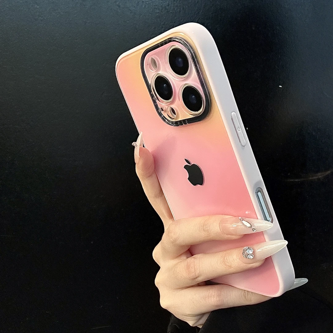 适用苹果16promax亚克力丝印磁吸壳简约苹果16pro超薄防摔手机壳