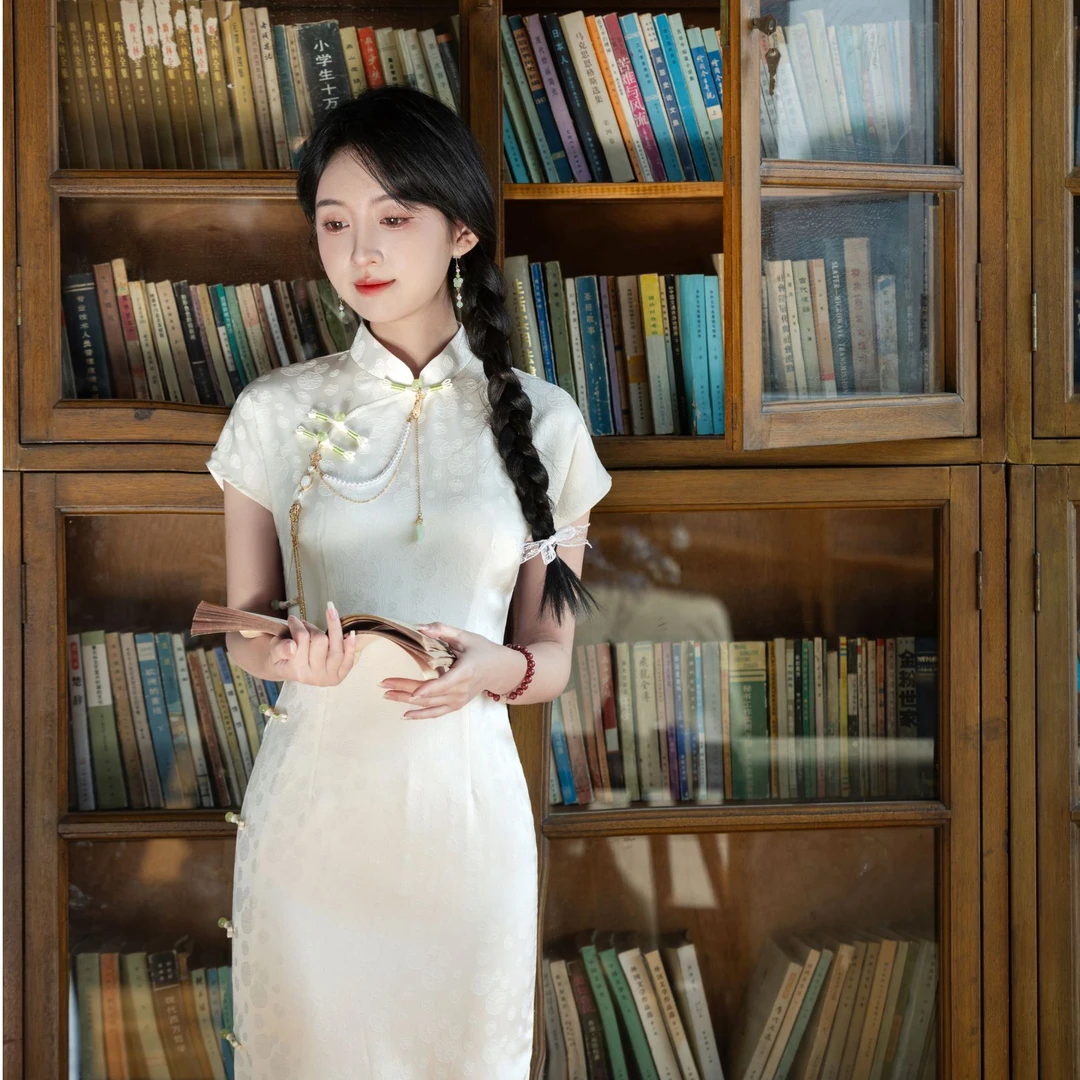 【白月光】旗袍2025新款改良年轻款少女古法新中式日常可穿夏季5597