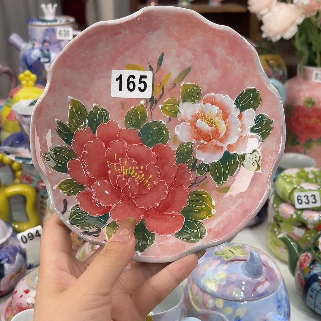 景德镇手绘高温釉下彩陶瓷茶具