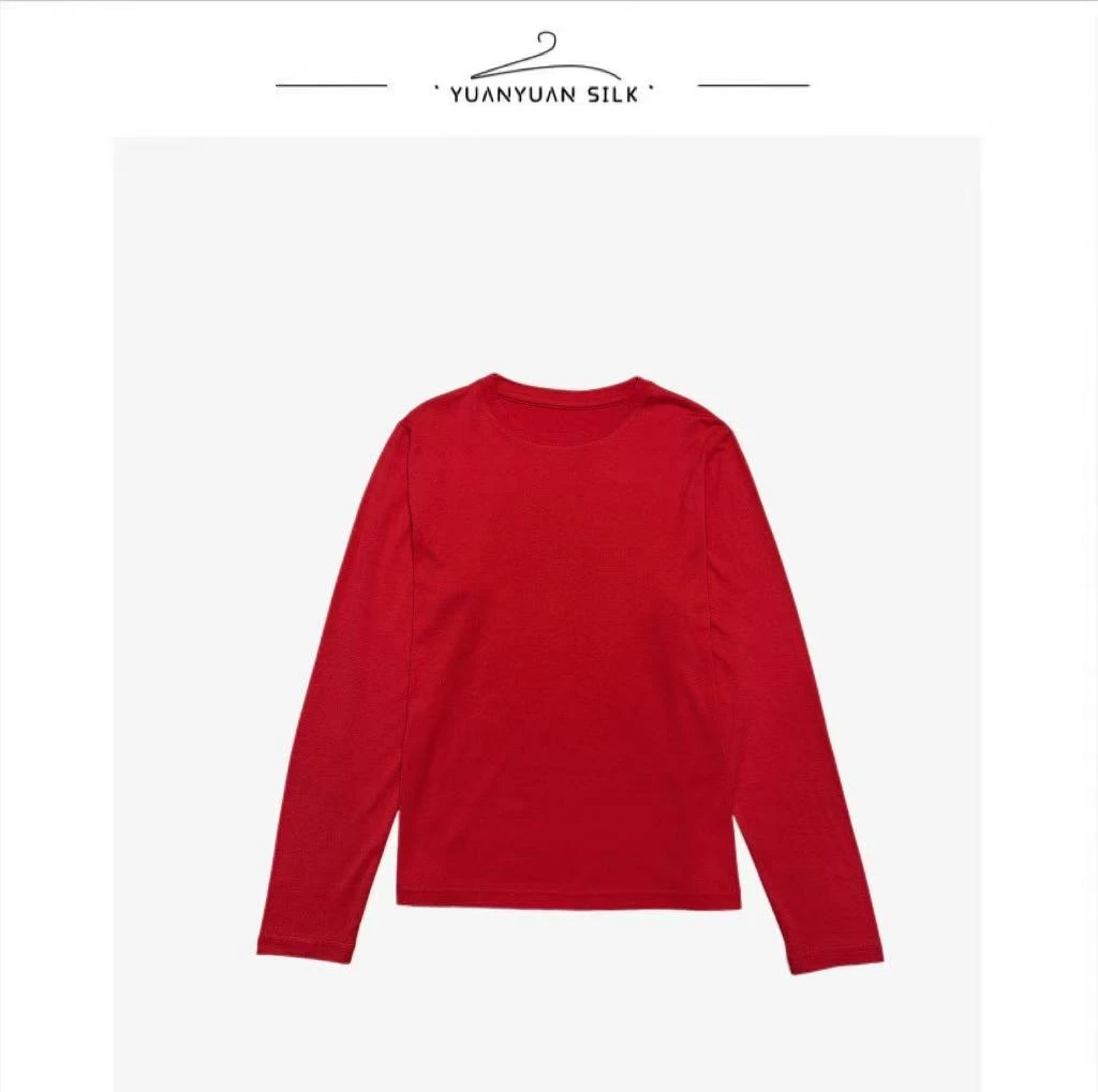 卖爆了/【微瑕】100%桑蚕丝肌底衣！保暖亲肤圆领纯色打底衫女y109