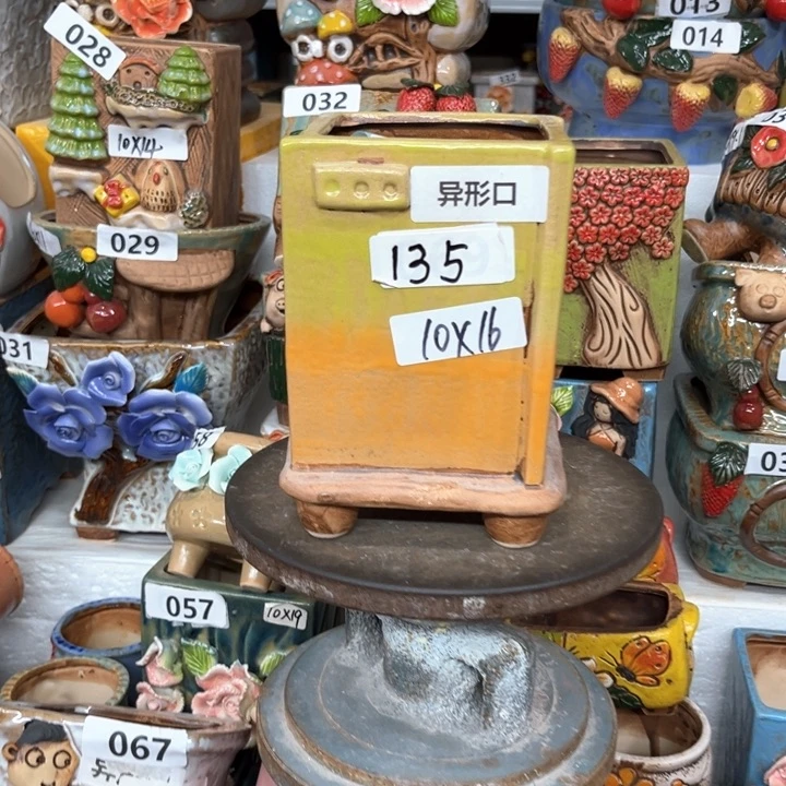 紫砂花盆粗陶材质多肉花盆