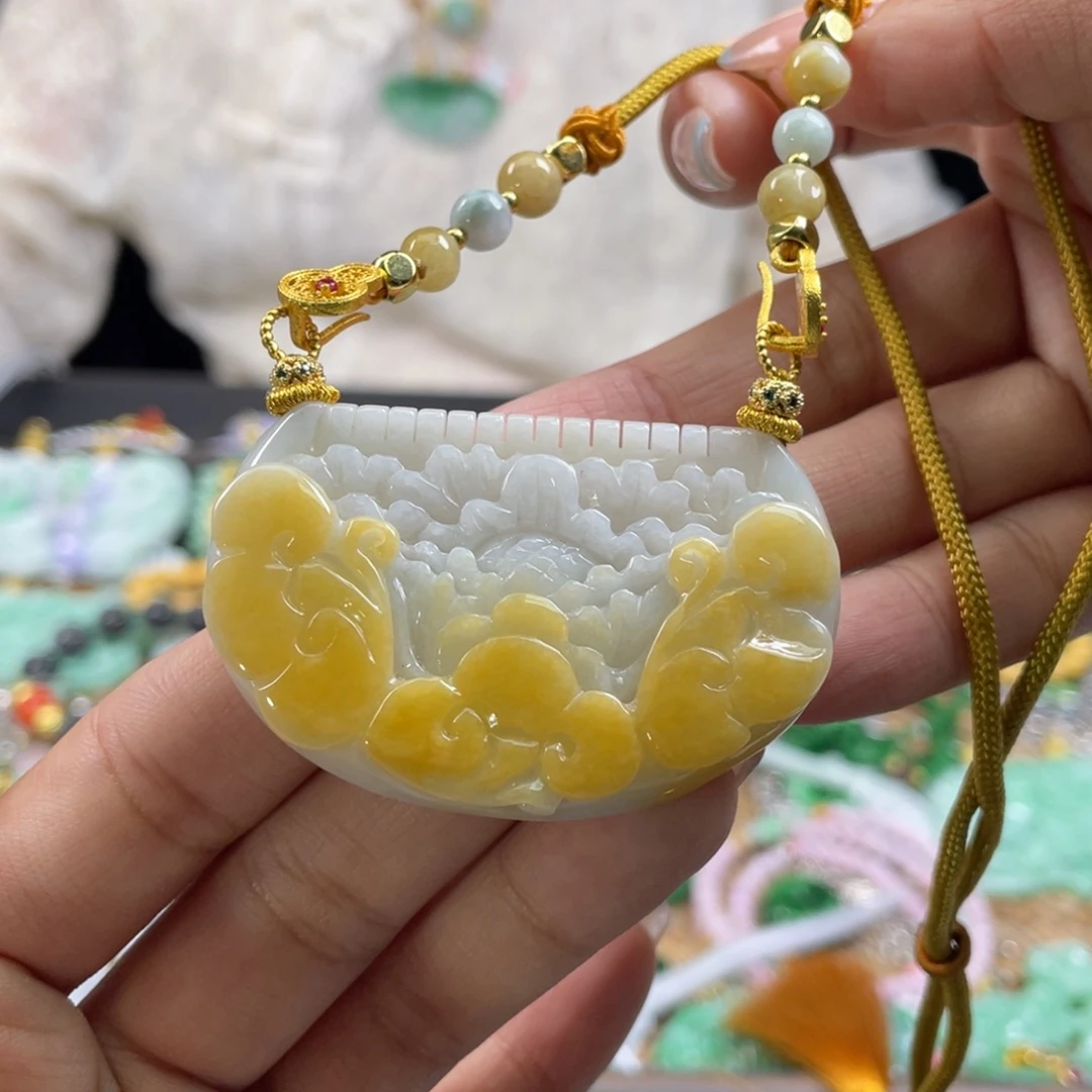 颈饰未镶嵌翡翠代编织