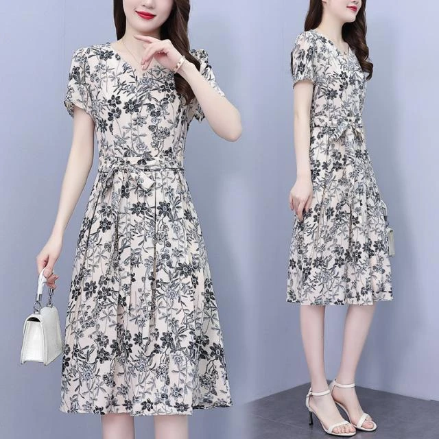 2023真丝连衣裙女夏2025新款香云纱高端精致妈妈洋