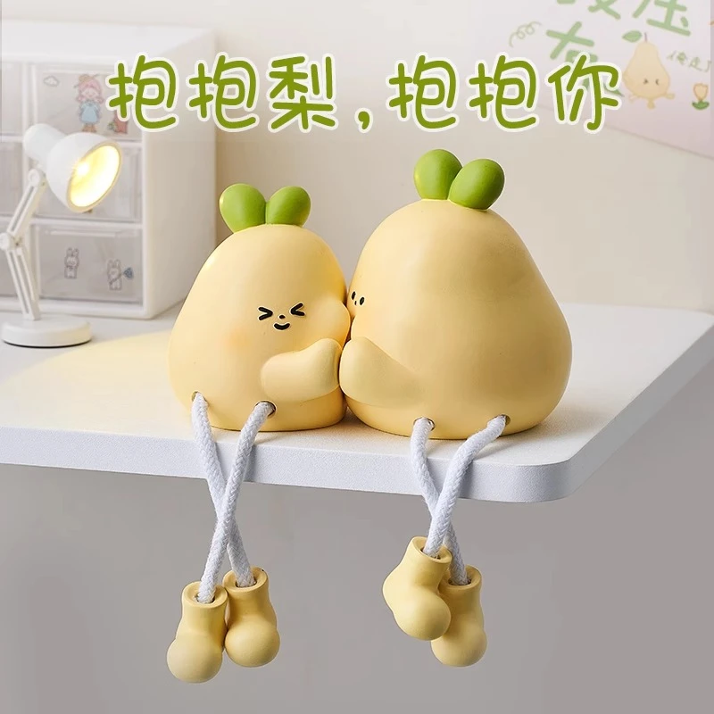 创意可爱永不分梨吊脚娃娃小摆件客厅桌面家居墙上置物架装饰玩偶