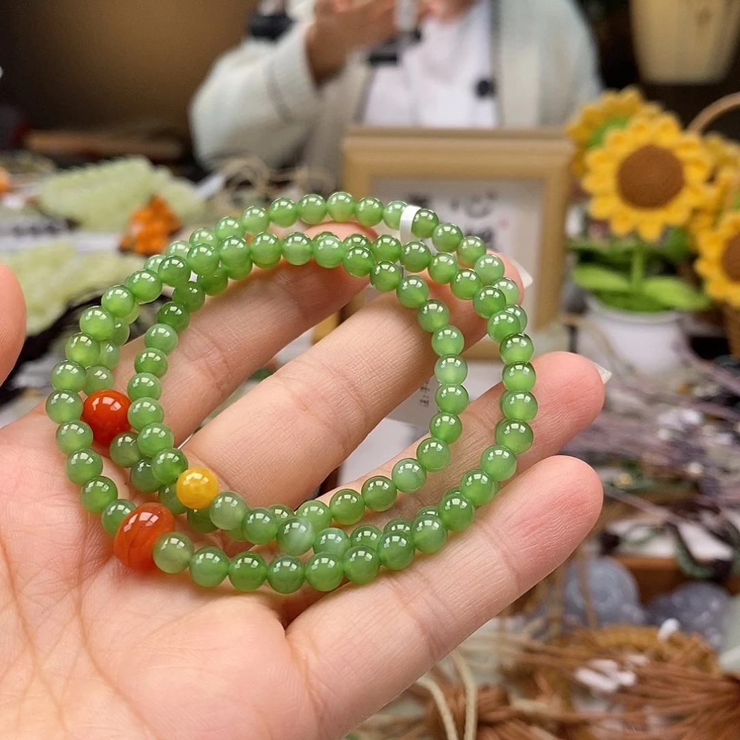 和田玉（碧玉）未镶嵌手串