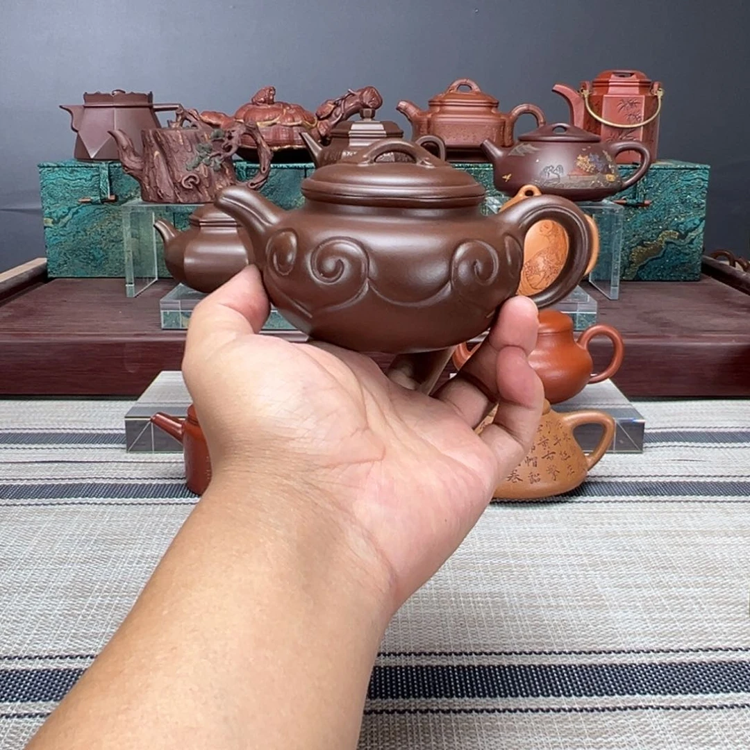 茶壶紫砂仿古如意200CC紫泥