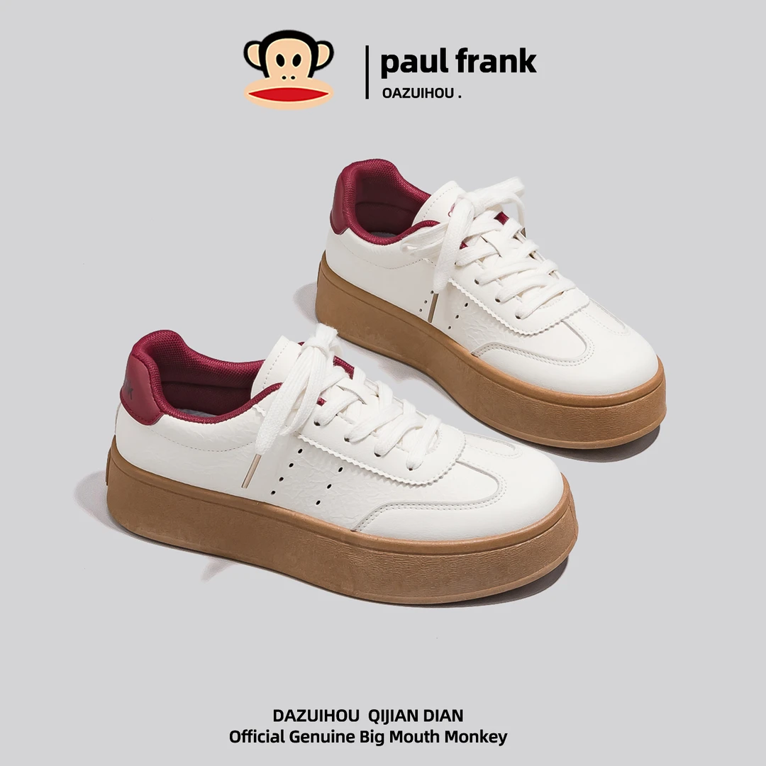 大嘴猴旗舰店德训爆款女鞋子厚底高级感运动百搭鞋子低帮鞋子爆款