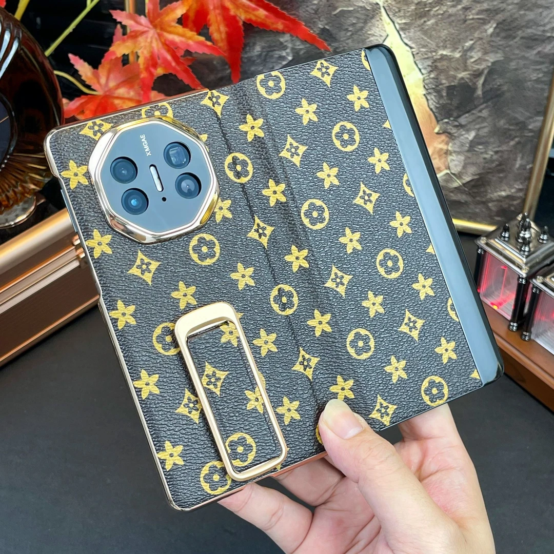 华为MateX5手机壳翻盖全包防摔适用X6典藏版腕带支架超薄真皮套