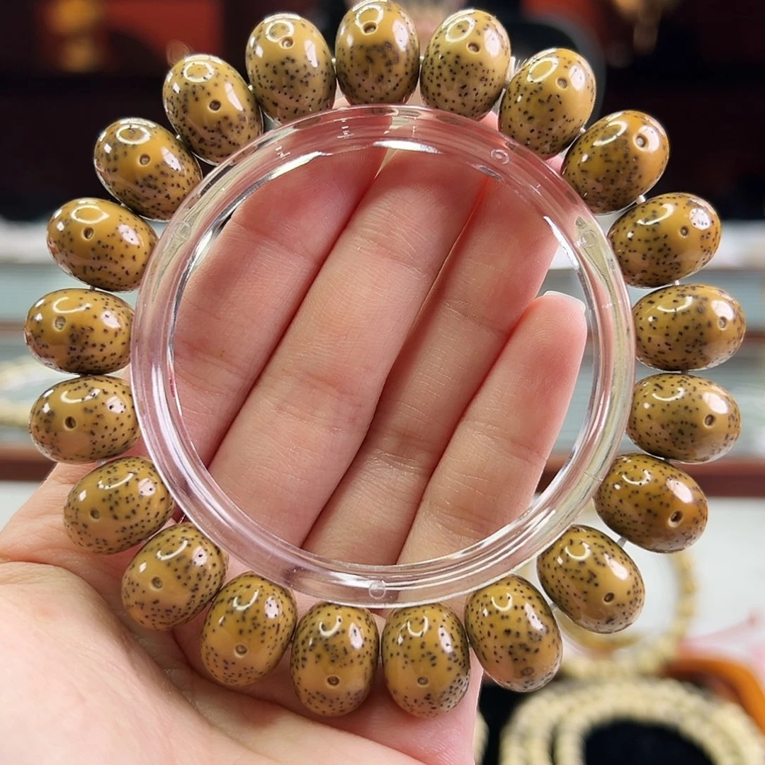 星月菩提手串Fqh15*11苹果珠 跑道留白 细小星