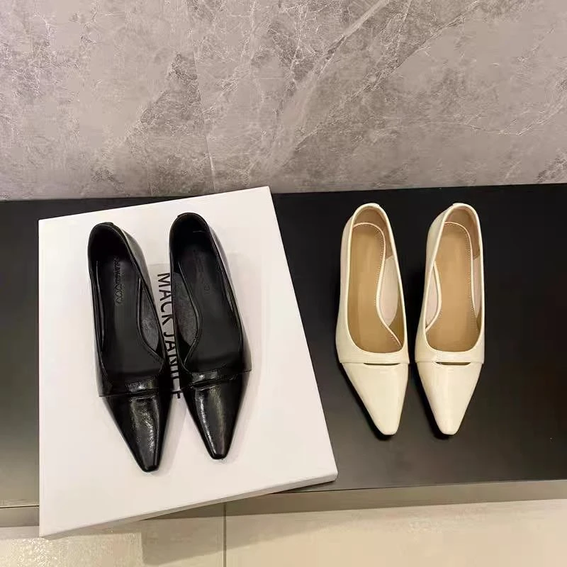 【星款】129-3法式气质尖头百搭细跟单鞋时尚