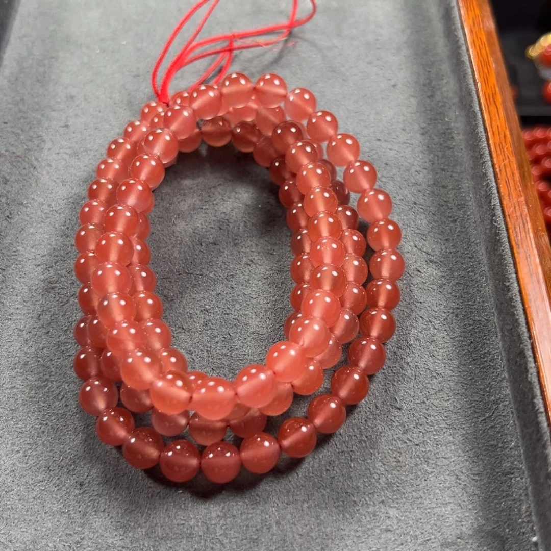 南红玛瑙未镶嵌多圈尺寸6+