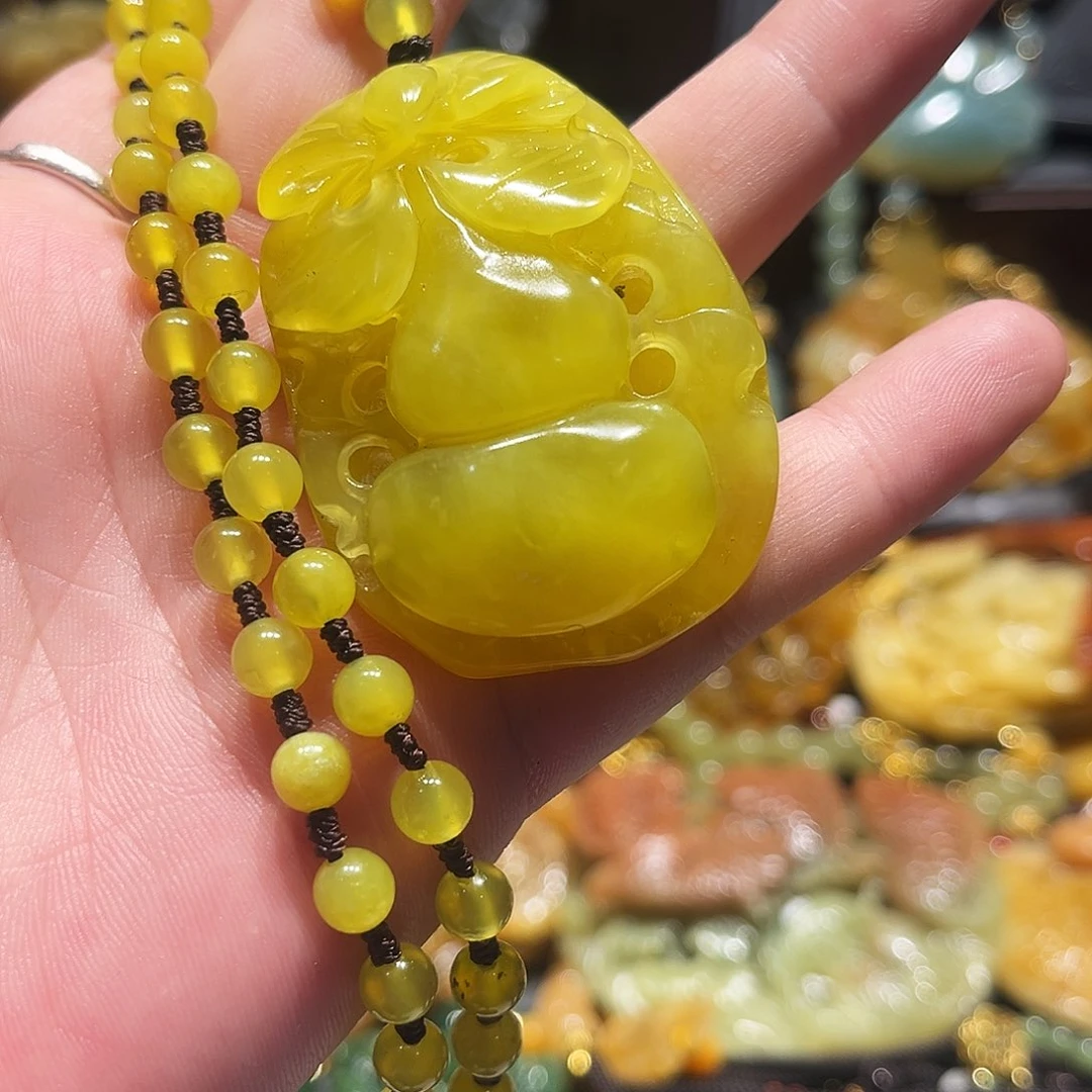 岫玉未镶嵌毛衣链