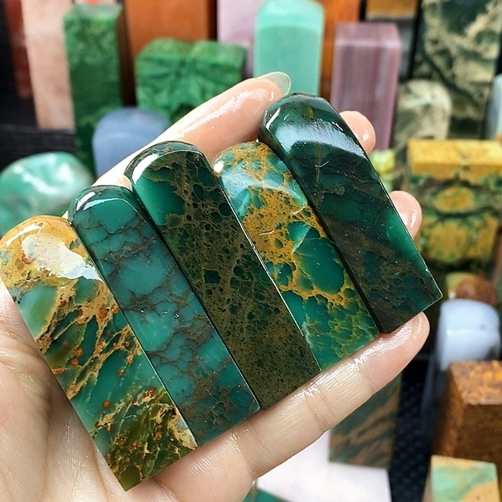 毋***殆青田石印石四川石头