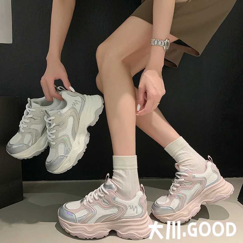 【樱花】老爹鞋女2024年新款百搭时尚薄网透气夏季单鞋女5562