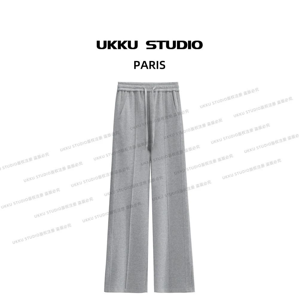 文文【UKKUSKUDIO】网红气质修身时尚紫色显瘦塑形女神长裤513041