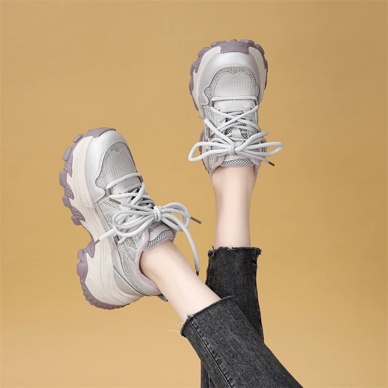 厚底老爹鞋女2025年秋冬季新款增高百搭休闲运动鞋加绒防滑休闲鞋