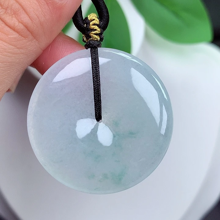 颈饰未镶嵌翡翠平安扣 36.2x5.7mm