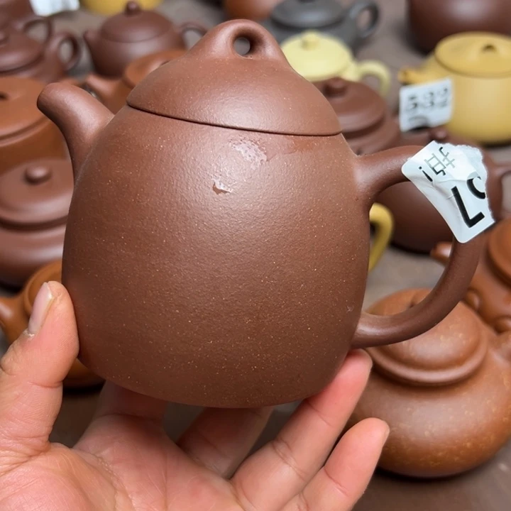 紫砂茶壶底槽清半手工400cc