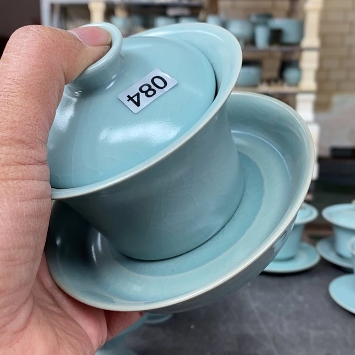 摆件晴*3抱朴汝瓷仿古微瑕