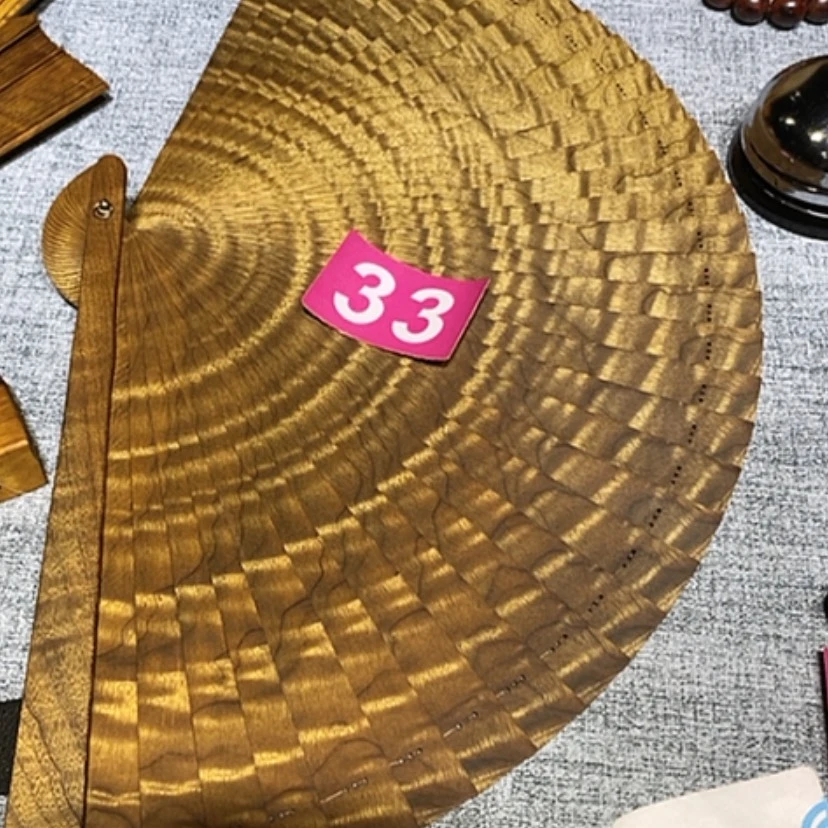 【闪购商品】金丝楠一***你金丝楠木扇子