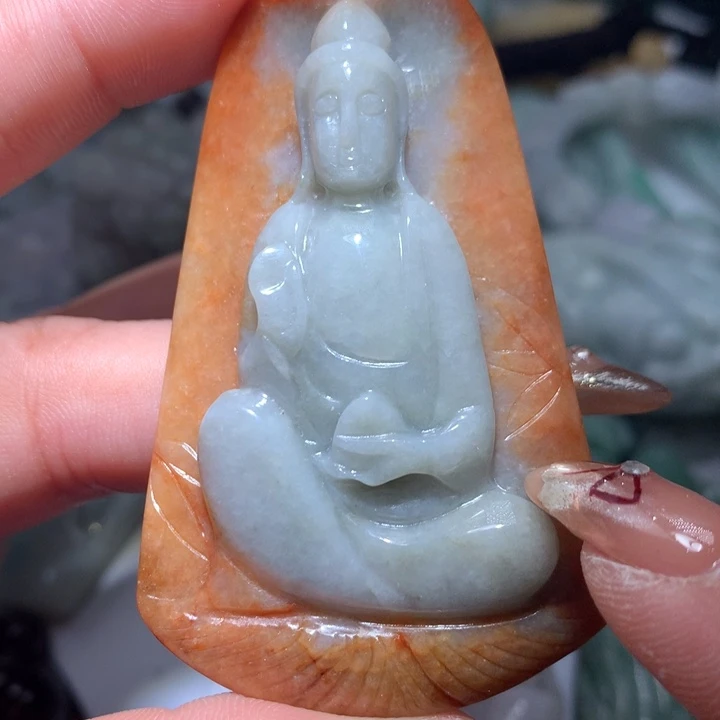 翡翠未镶嵌颈饰保真天然A货翡翠