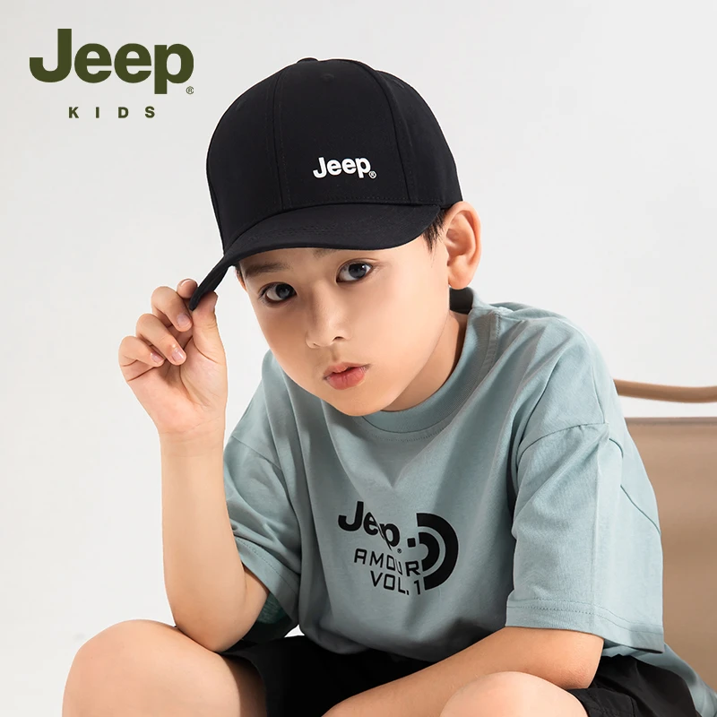 Jeep儿童棒球帽2025春秋运动透气遮阳鸭舌帽韩版休闲男童女童防晒