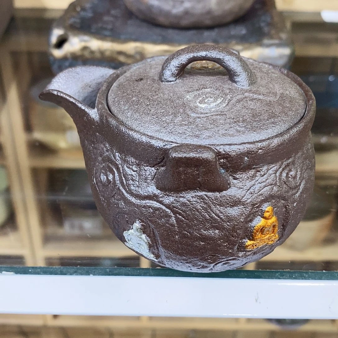 粗陶志野柴烧茶器