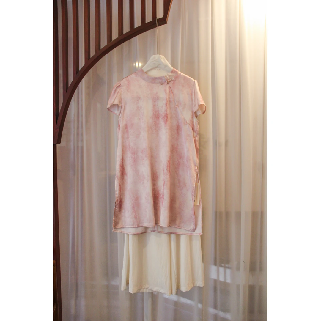 【版衣】夏季新中式复古百搭气质长款套装