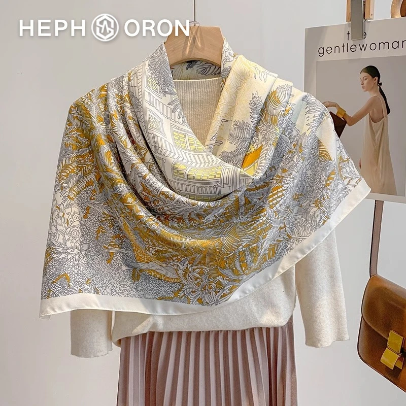 HEPHSORON真丝丝巾2025新款女士夏季系脖披肩高级感桑蚕丝丝巾