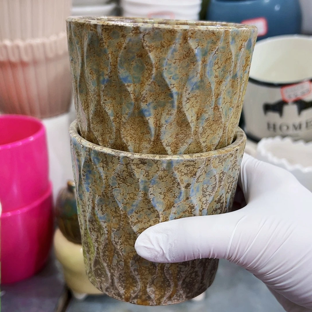 有孔外贸尾单陶瓷花盆凑单10米包邮