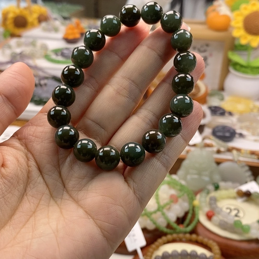 和田玉手串未镶嵌控*k