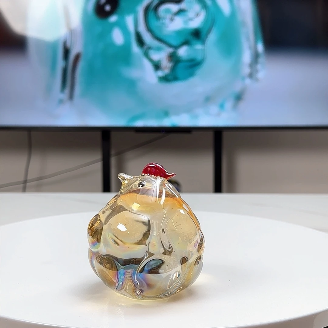 琉璃手工艺品泡芙小鸡