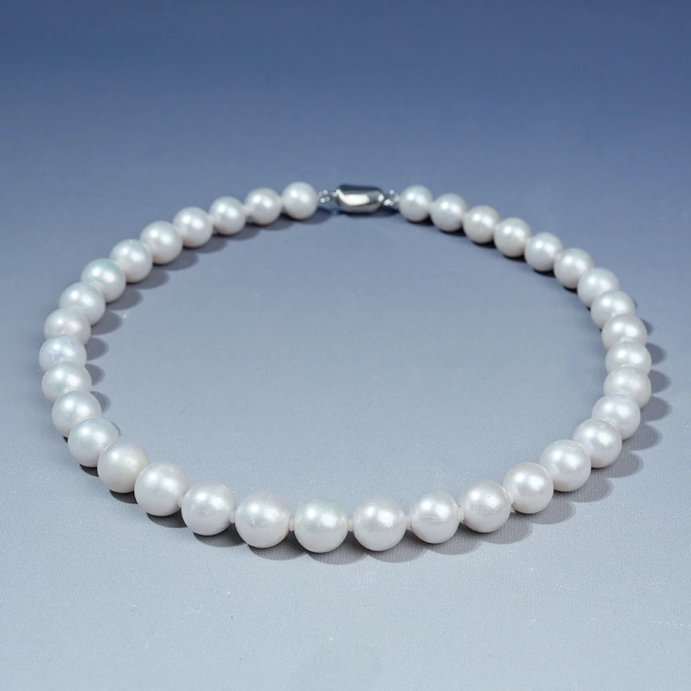 12-14mm s925银 淡水珍珠项链气质大点位YA629