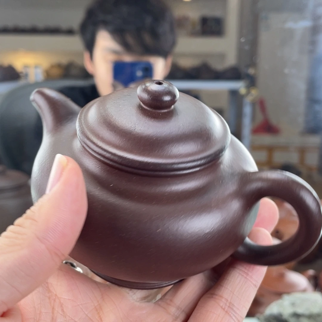 紫砂茶壶180cc大水潭底槽清茶壶