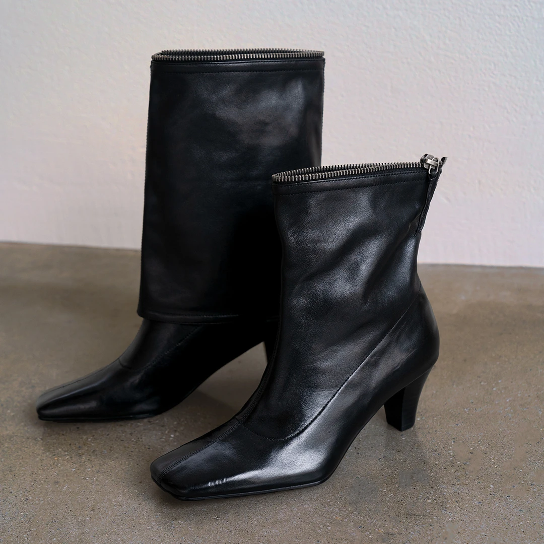 COVONTY「special」小时髦 高跟牛皮长靴三穿可拆卸变短靴高筒靴