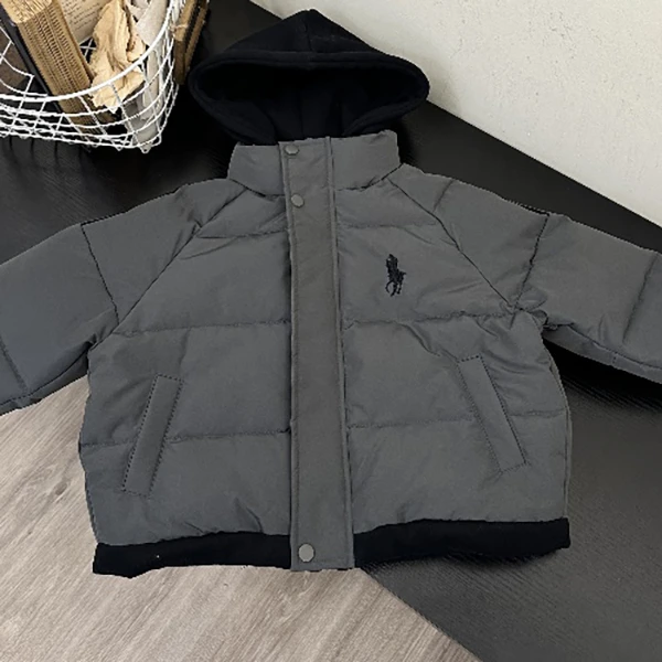 【小首尔】现货-qc7冬儿童撞色蓬松洋气休闲宽松保暖棉服HCXZ3726