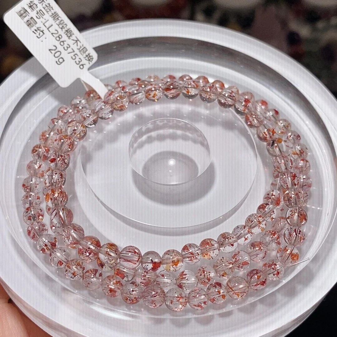 水晶手链未镶嵌F金草莓多圈4.5