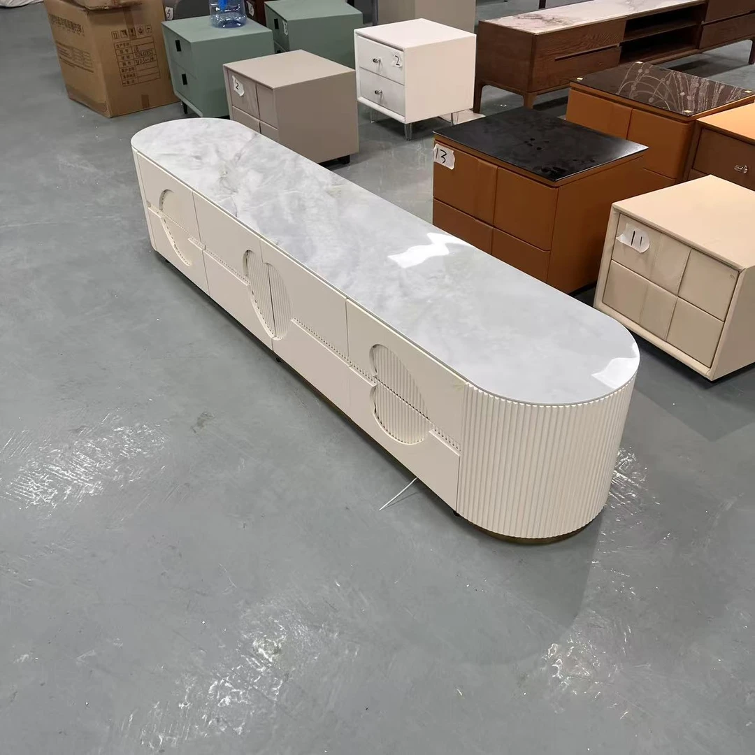 白色电视柜2米/2.2米岩板