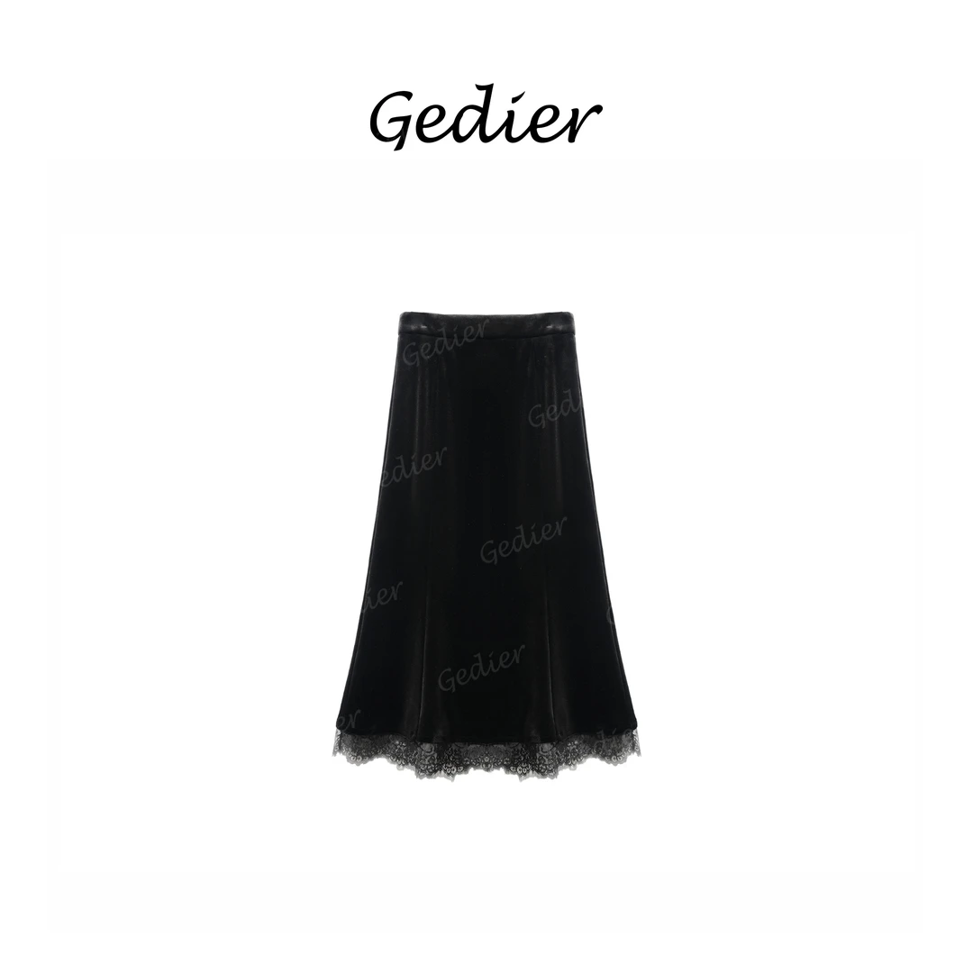 【歌蒂尔Gedier】 黑色高弹力半身裙 EGF50296Y