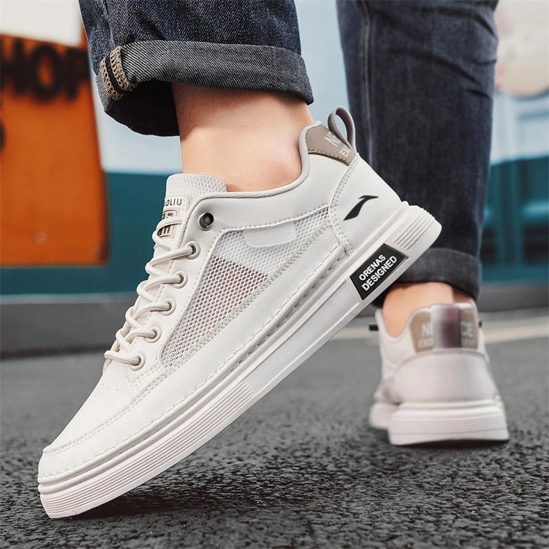 李男鞋宁旗下鞋柜男士干净感痞帅鞋子男款夏季网面透气男鞋