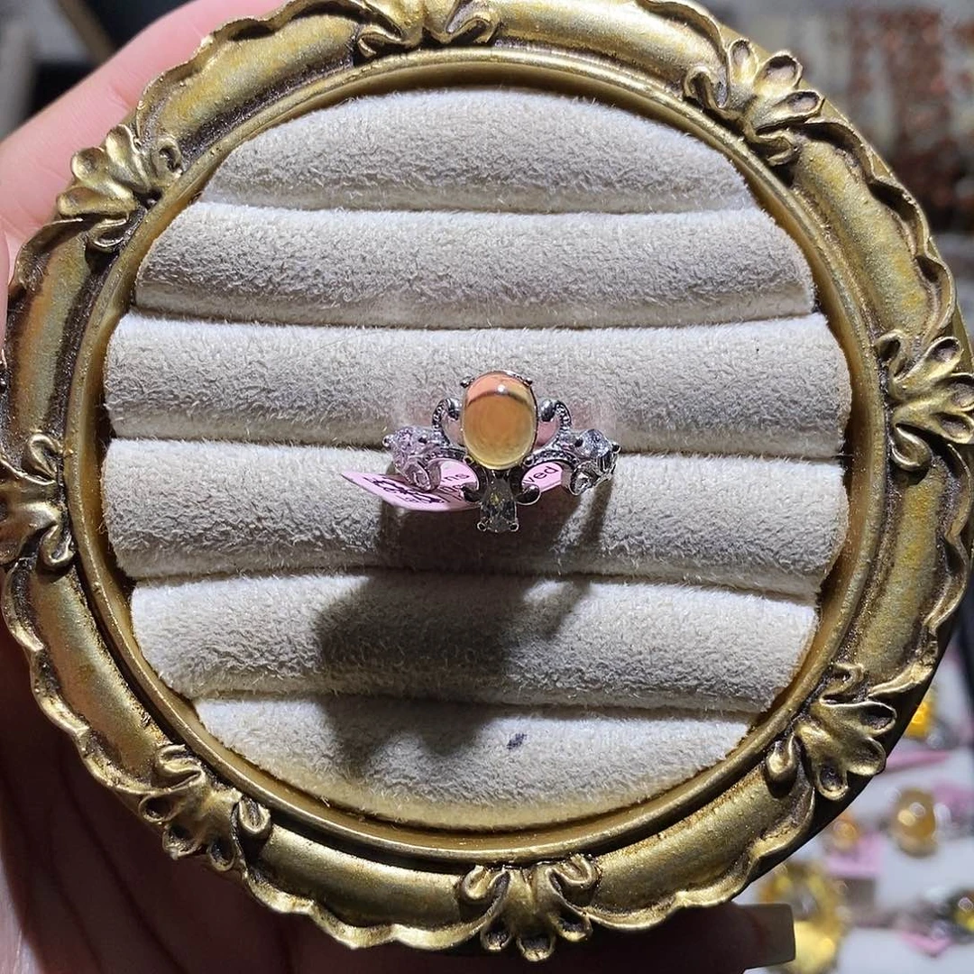 水晶戒指银S925镶嵌