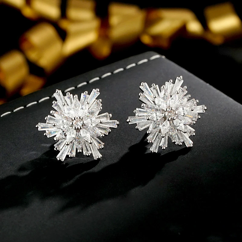 铜合金锆石耳饰铜合金锆石耳夹耳饰季阿玛施锆石耳钉耳环耳饰品