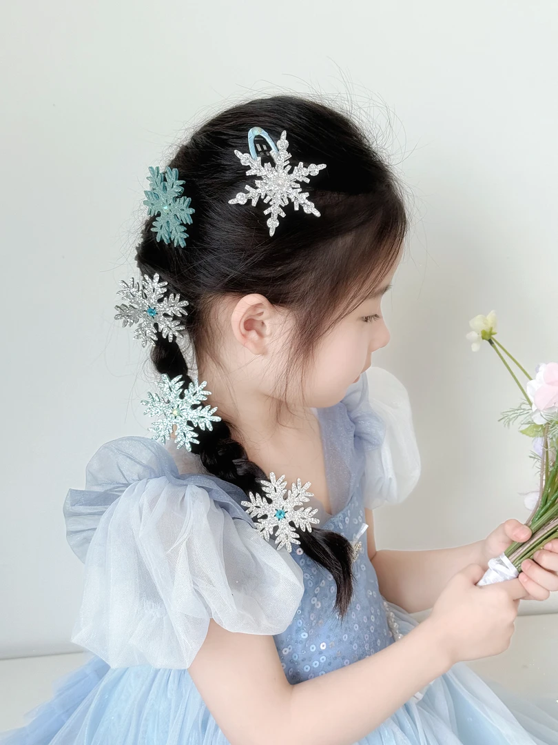 【爱莎雪花套夹】爱莎公主发夹雪花冰雪奇缘发卡女童发夹韩版洋气