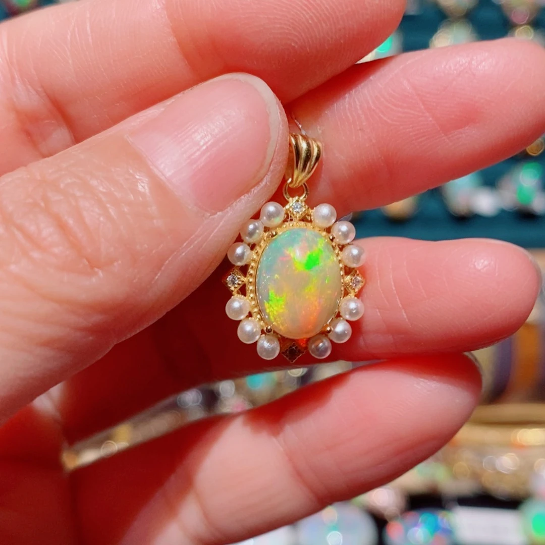 欧泊欧泊吊坠银S925镶嵌