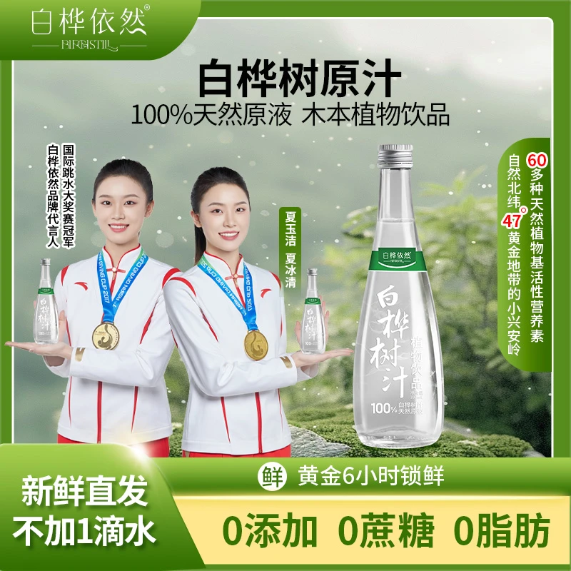 白桦依然 100%白桦树原汁无添加饮品高端健康饮料小兴安岭原生态