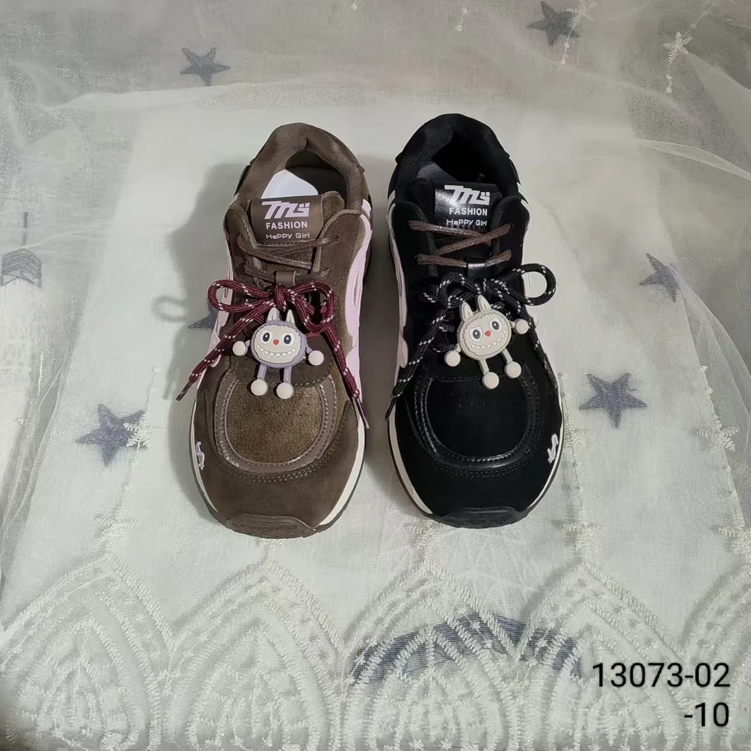 图案中帮耐磨低帮透气通用休闲鞋百搭阿甘女鞋