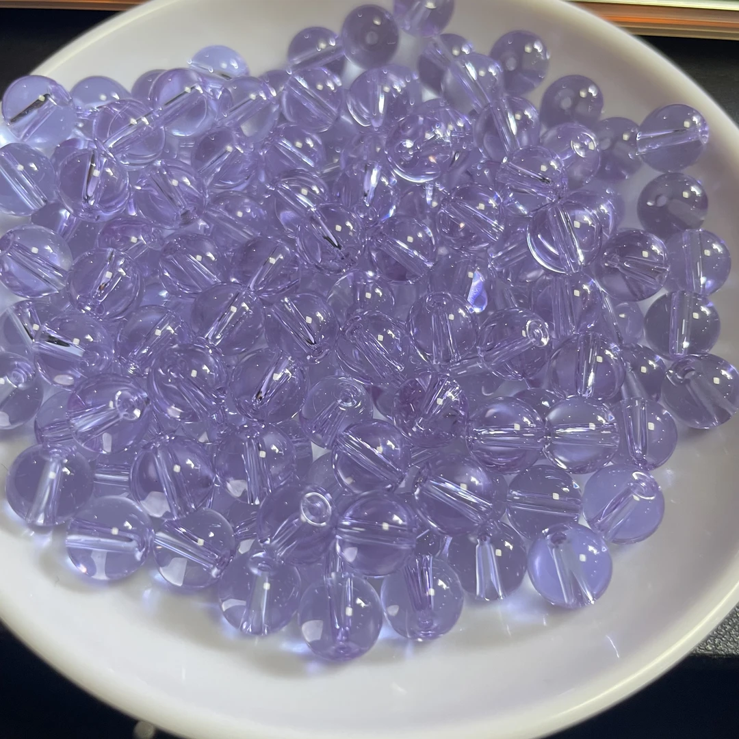 散珠天然水晶*玻利维亚紫水晶1243   6mm*30颗（赠弹力绳）